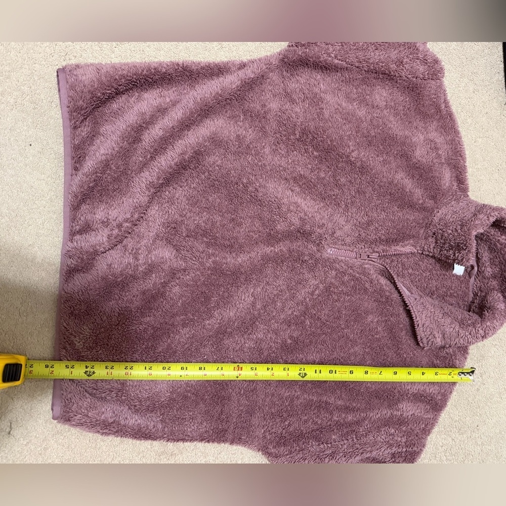 Tna Fuzzy zip mockneck 3/4 zip sweater Fleece Pullover size medium vguc *flaw - Picture 8 of 8